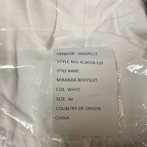 Majorelle Miranda Women’s Bodysuit White Size Medium NWT $118 - Picture 5 of 5